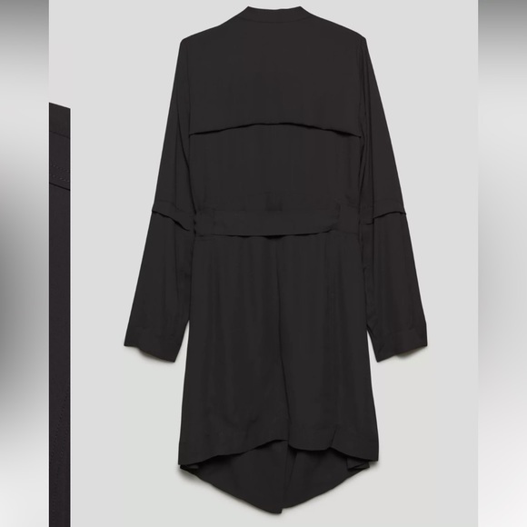 Aritzia Babaton long sleeve flowy padded shoulder pocketed trench coat jacket - Picture 11 of 14